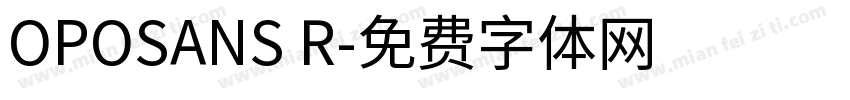 OPOSANS R字体转换